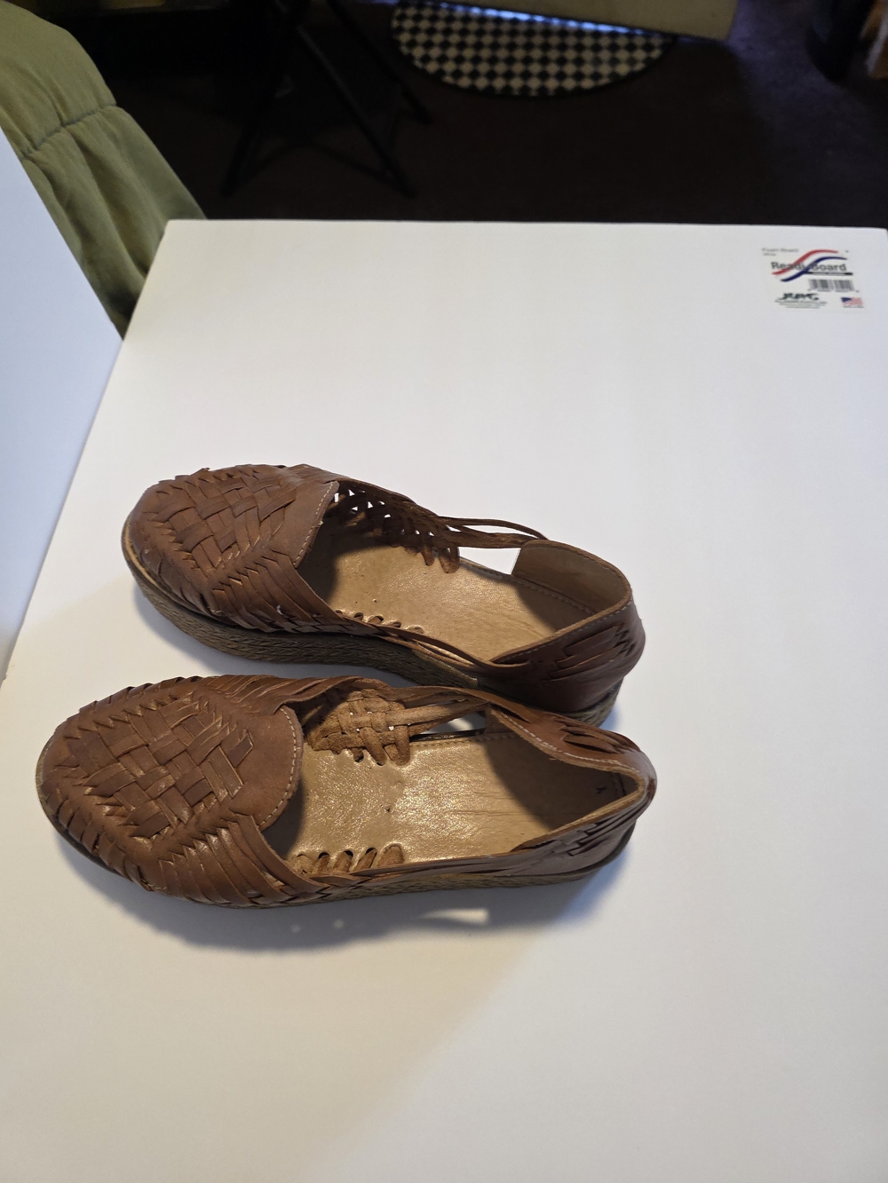 Brown Woven Women's Slip-On Flats